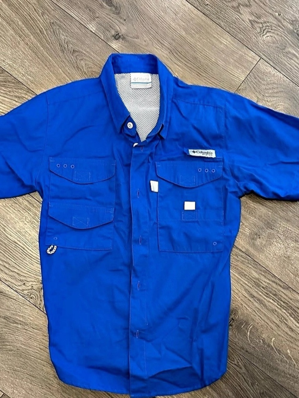 Boys Columbia PFG Tamiami II Short Sleeve Shirt PFG blue